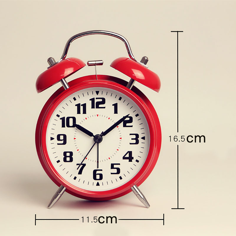 Alarm Clock Playing Bells Single-Sided Simple Modern Sleeping Wind Mechanical Copper Core Retro Old Metal Loudly Pointer