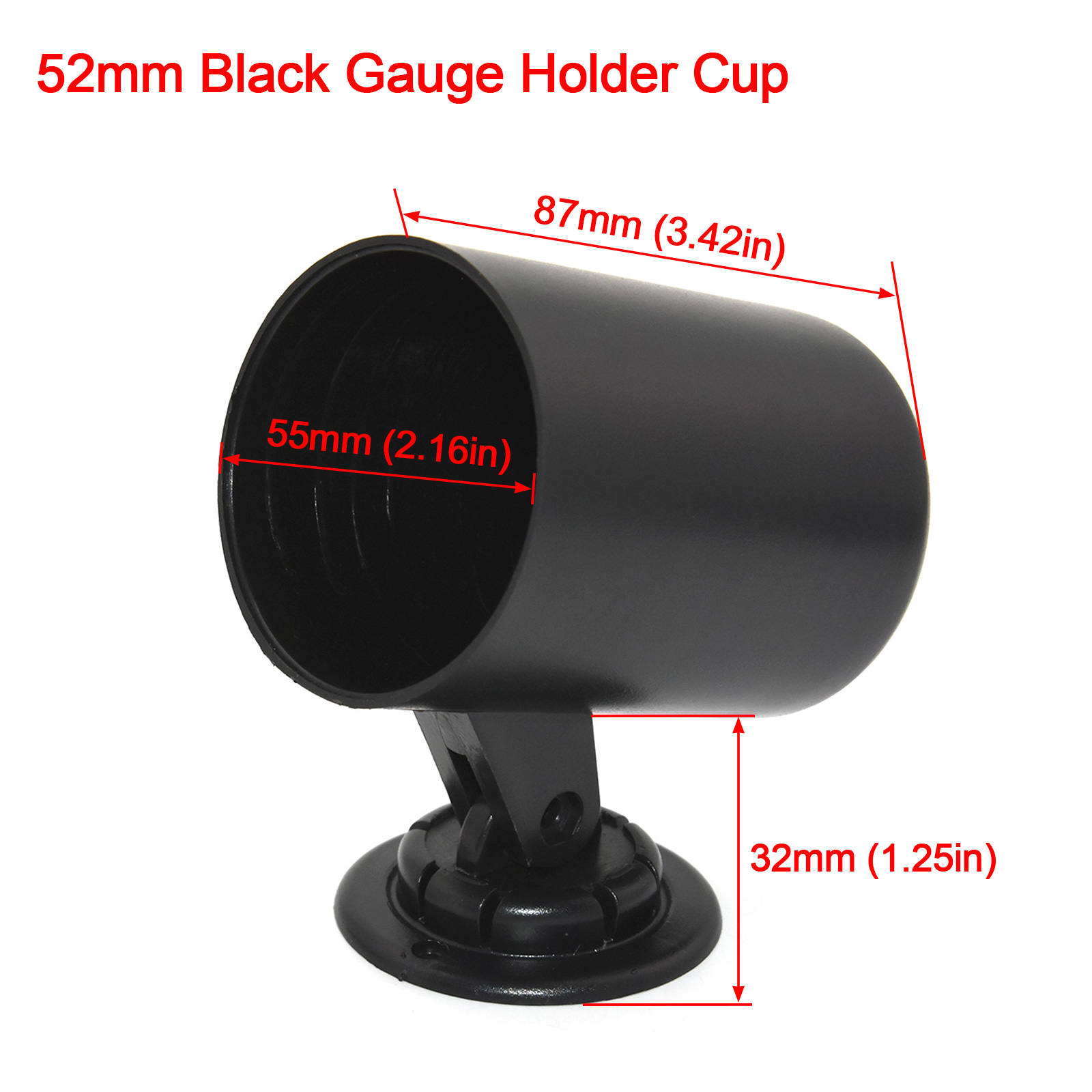 52Mm Auto Meter Rook Len Rode Wijzer Toerenteller Rpm Turbo Boost Meter Watertemp Meter Oliedrukmeter Vacuümmeter: WHITE