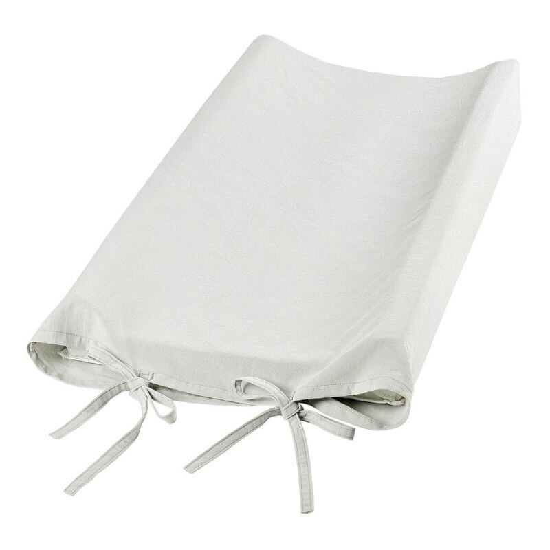 Cubierta de almohadilla para cambiador de bebé, para niños y niñas, suave y transpirable, de algodón, para Baby Shower: Gris