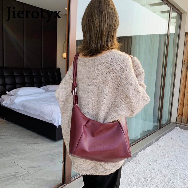 JIEROTYX Casual Taschen Frauen Persönlichkeit Weiche Leder Damen Einzel Schulter Messenger Taschen Schwarz Bolsa Feminina Mädchen