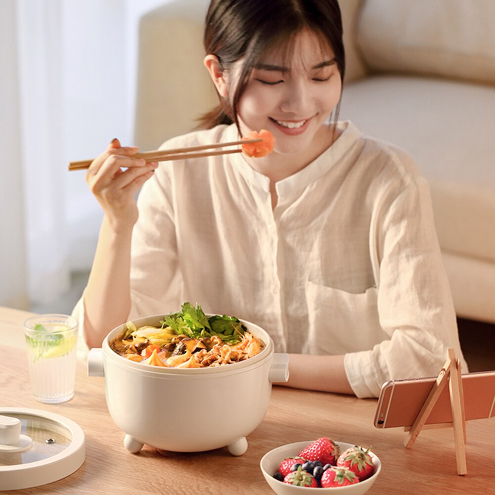 2L Electric Multi Cooker Rice Cooker Non-Stick Ceramic Glaze Inner Liner Cooking Pot Rice Instant Noodles for Home