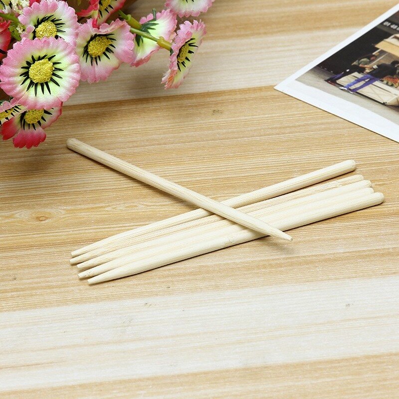 Removedor de cutículas para manicura y pedicura, herramienta de palitos de madera naranja de 2 vías, TRP09 (100 cm de largo), 1 paquete de 11,5 piezas