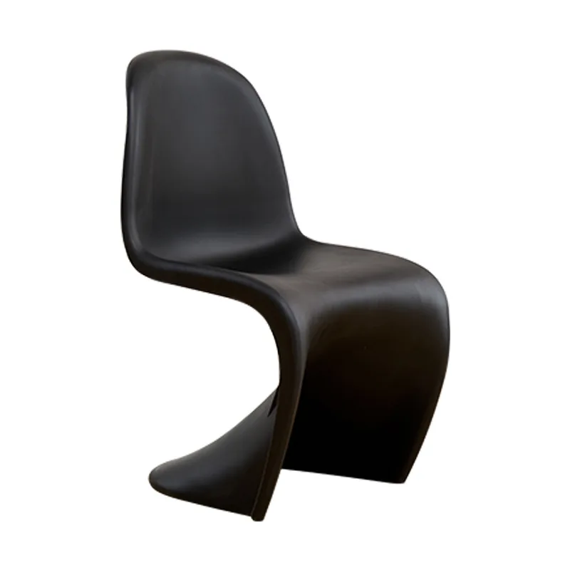 Luksusmøbeltilbehør spisestuestole sæt luksus moderne biblioteksmøbler plastikstol postmoderne salon styling: Sort