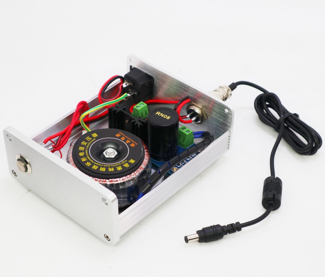 TIANCOOLKEI srebrzysty 30W LM317 TL431 dekoder Audio DAC zasilaczem hifi wyjście DC 5V-9V-12V-15V-24V