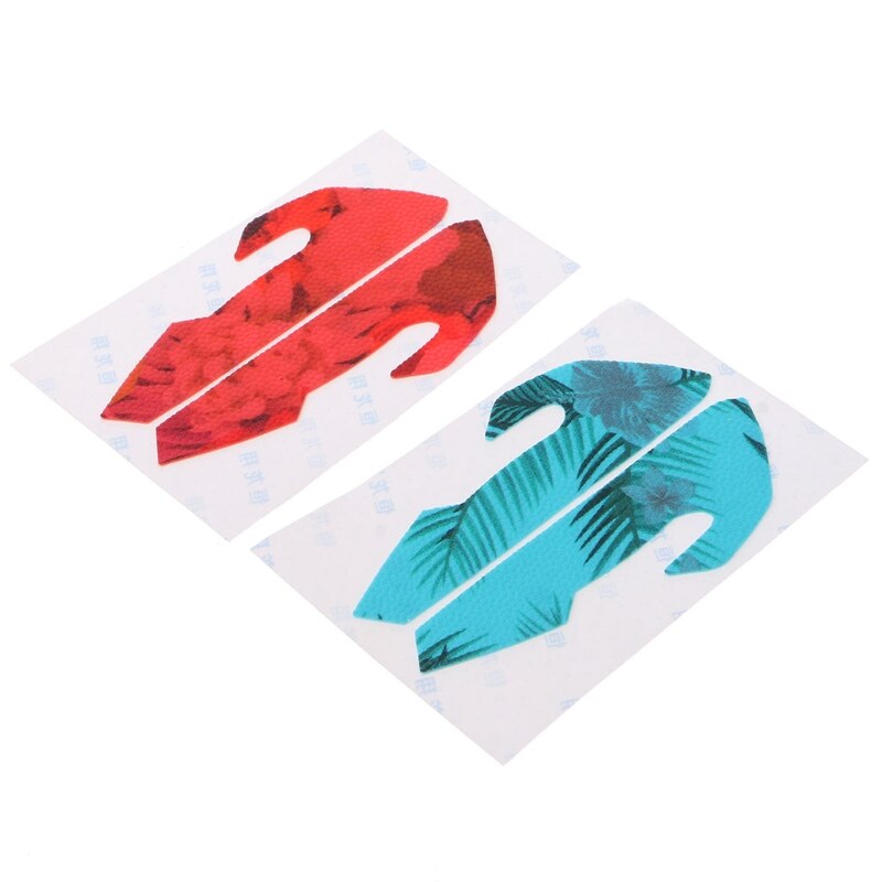 Feito à mão não deslizamento suga suor mouse patins de pele para razer viper mouse vermelho azul hx6a