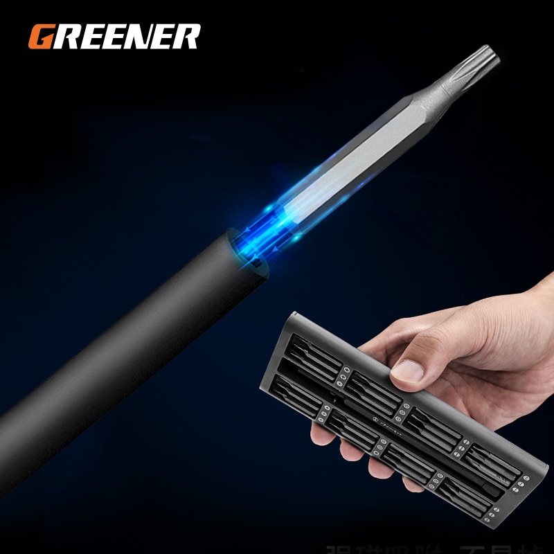 GREENER 63 In 1 Screwdriver Set Magnetic Screw Driver Kit Bits Recision Electric Xiaomi Iphone Computer Tri Wing Torx