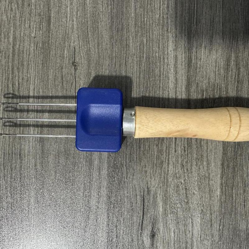 Herramienta de gancho de pestillo, gancho de tejer de cable portátil, herramienta de ganchillo con aguja de 3 pestillos para encuadernación o bordes, suministros para proyectos de tejer
