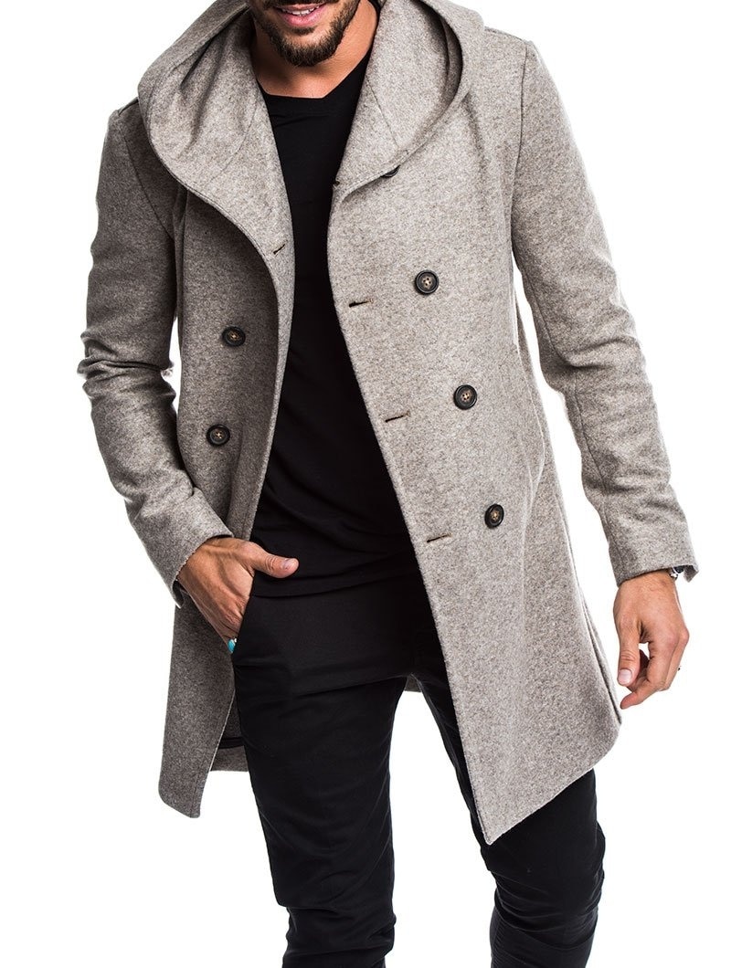 Gabardina larga zogaa para otoño e invierno para hombre, abrigos de lana de marca boutique, chaqueta cortavientos de lana fina para hombre, talla grande s -3xl