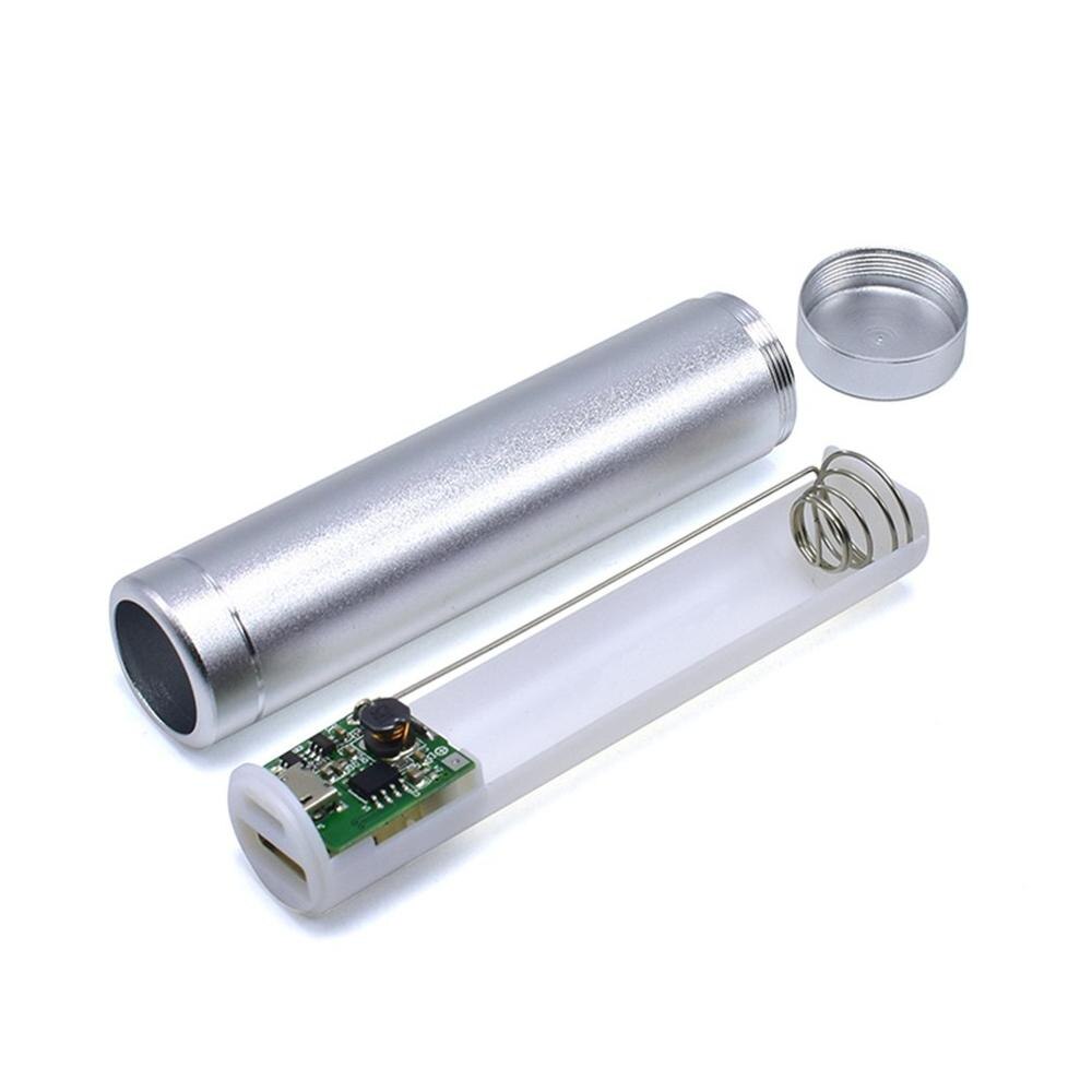 Multicolorido draagbare power bank caso diy 1x18650 powerbank doos escudo batterij houder com usb-poort opraden: Rosa Vermelha