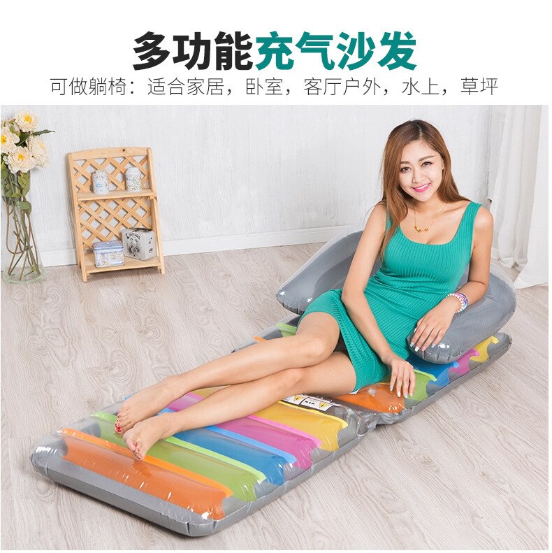 Jilong Foldable Dual Purpose Lazy Water Sofa Water Inflatable Mattress Outdoor Adult Air Cushion Bed Sofa Bed