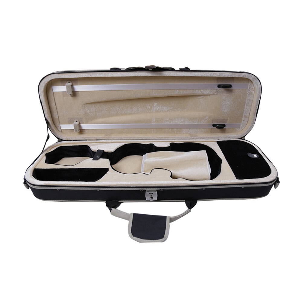 Tongling Hoogwaardige Over-Rand Viool Case W/Hygrometer Black Canvas Violino Case Professionele Viool Accessoires
