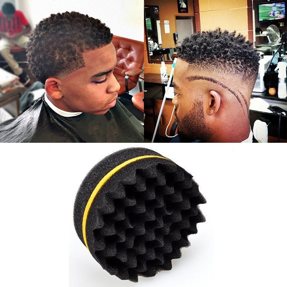 Salon barbier vague Double face cheveux éponge brosse pour redoute bobine Locs Curl torsion multi-trous Curl vague outils de coiffure