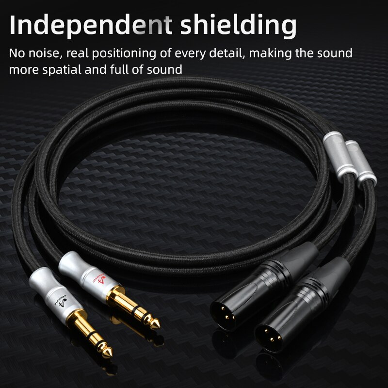 Cable balanceado Hifi de 6,5mm a XLR, Dual TRS de 6,35mm a 3 pines, para micrófono, plataforma, DJ Pro y más