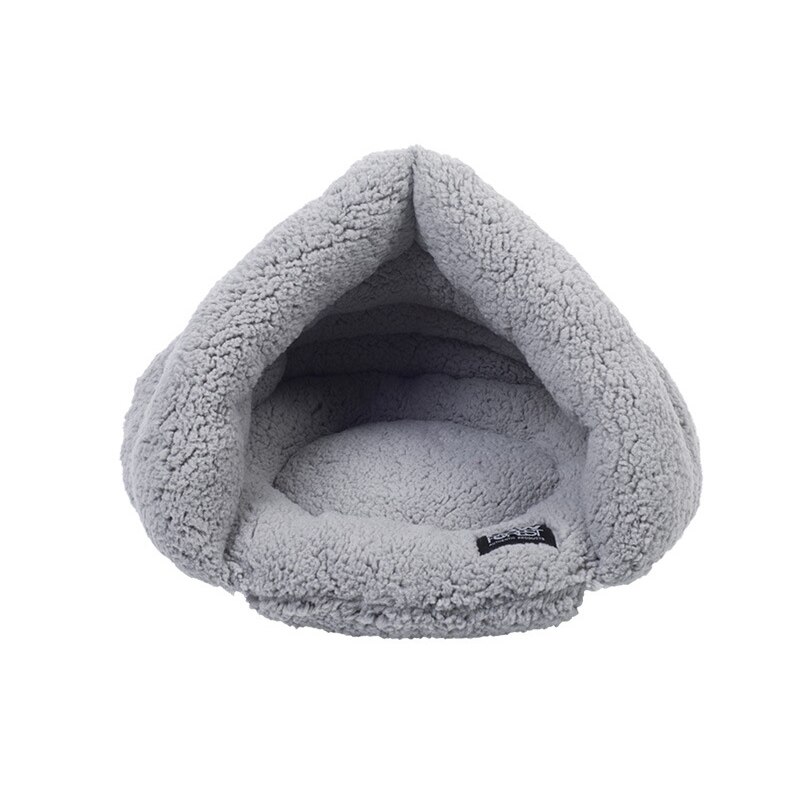 Winter Warm Huisdieren Mat3 Kleuren Zachte Fleece Dikker Nest Kat Kleine Honden Puppy Kennel Bed Kitten Cave Slaapzak puppy Huis: Light Grey / M