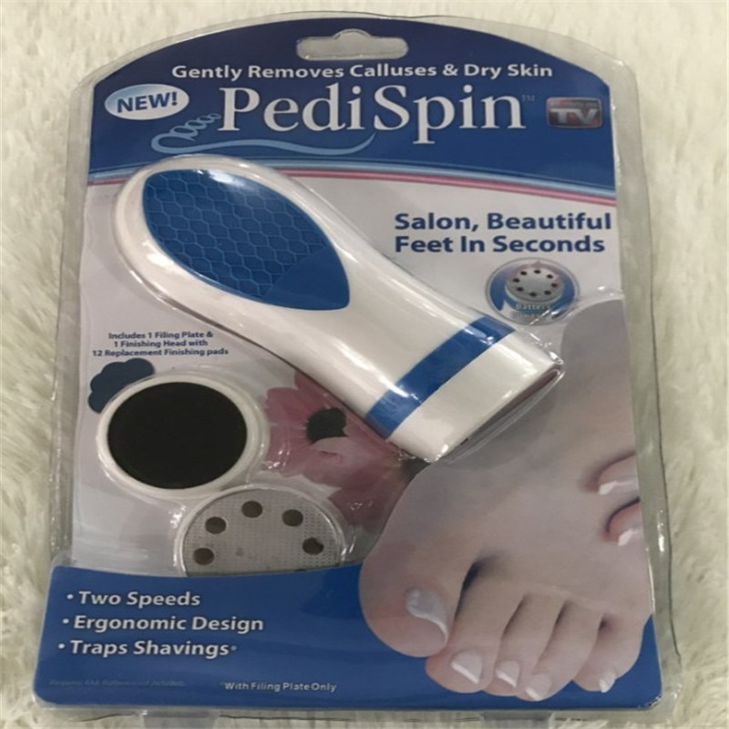Pedi Spin TV Skin Peeling Device Electric Grinding Foot Care Pro Pedicure Kit Foot File Hard Skin Callus Remover