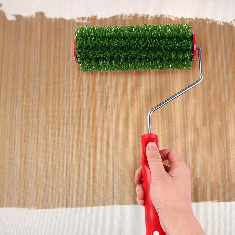 Muur Embossing Roller Borstels Schilderen Roller met Handvat DIY Korrelen Verf Patroon Supplies voor Home Muren Decoratie