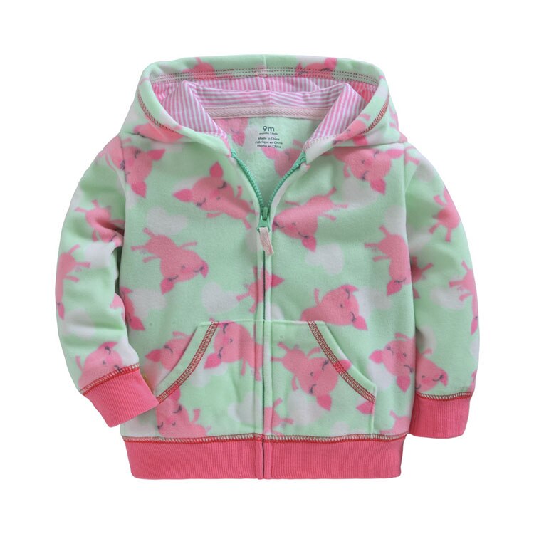 Lange Mouw Hooded Kids Winter Kleding Cartoon Kids Jassen Voor Meisjes Katoenen Baby Jongens Jas Peuter Jongen Kleding 1-3 Jaar: Green / 3T