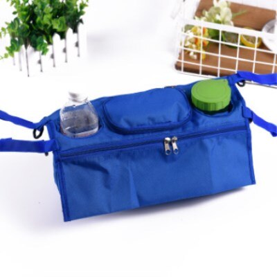 Portable Baby Feeding Milk Bottle Holder Universal Stroller Bag Diaper Bag Breast Milk Warmer Insulation Bag Storage Tote BB5069: navy