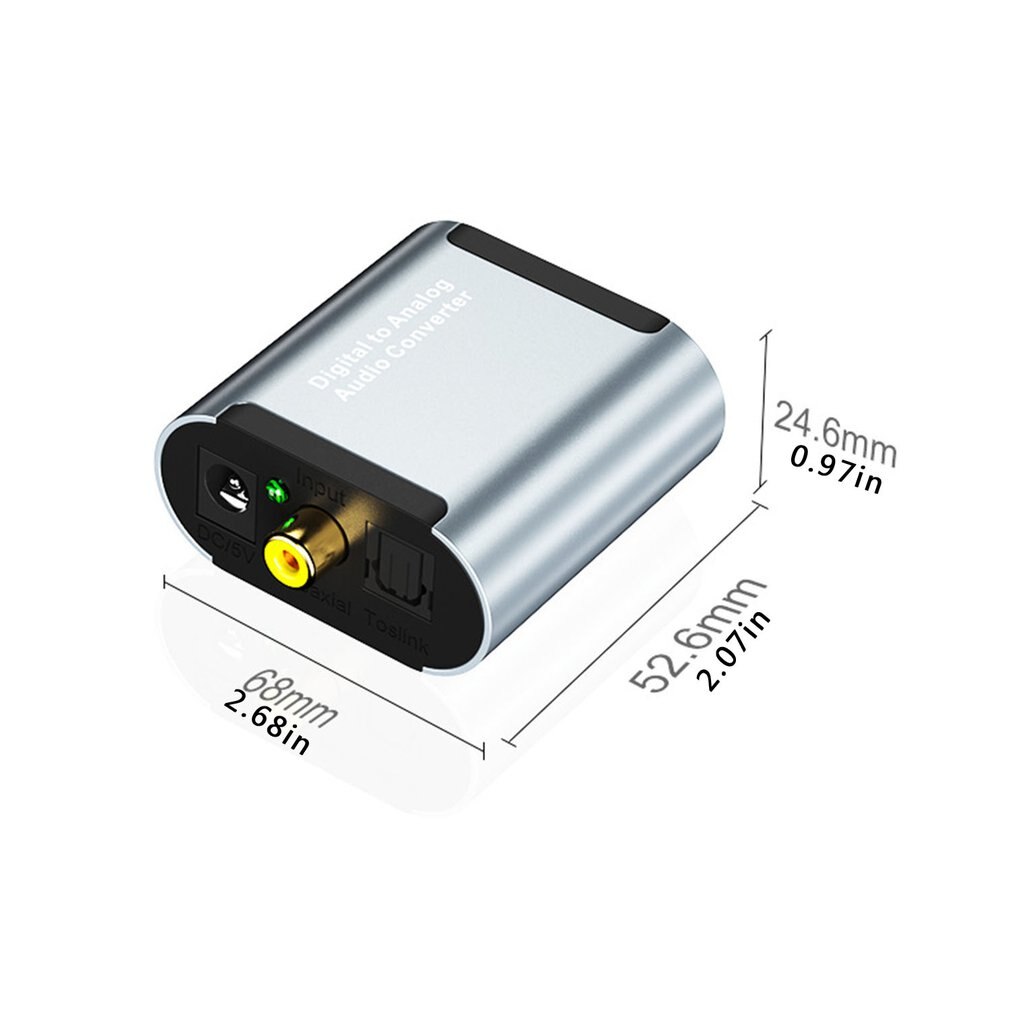 Coaxial Optical Fiber Digital to Analog Audio AUX 3.5mm Jack RCA L/R Converter SPDIF Digital Audio Decoder Amplifier