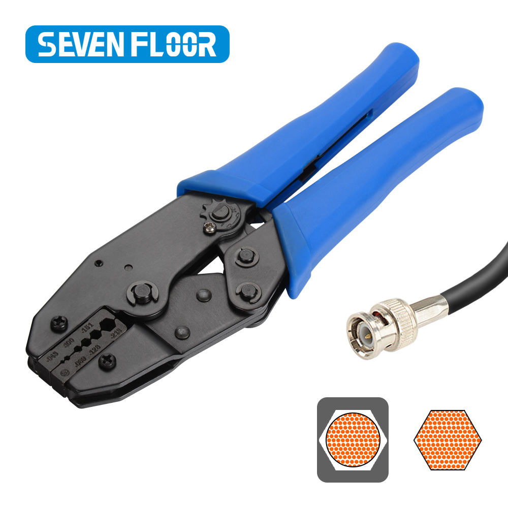 LMR400 Crimper Pliers Hand Crimping Tool for RG8 RG178 RG316 RG174 LMR400 0.429" 0.128" 0.100