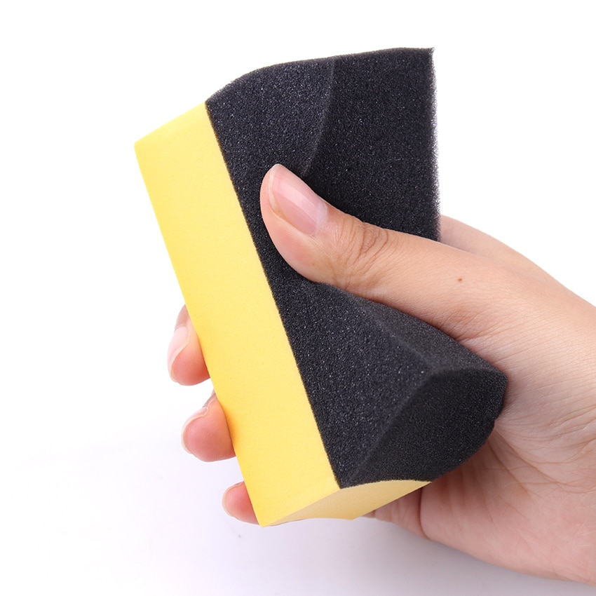 1PC PE Waxing Sponge Multifunctional Waxing Cleaning Tool Corner Wipe Clear Residual Wax Car Interior Cleaning PE Sponge Brush