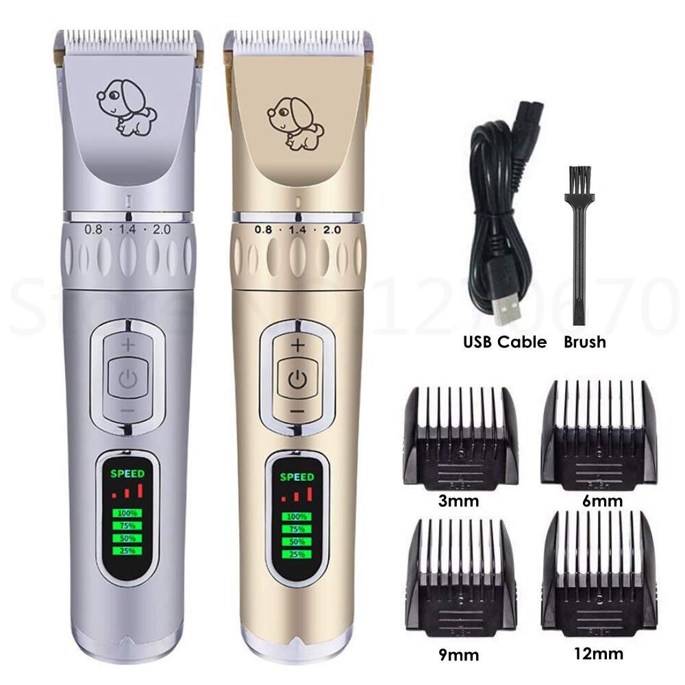 Hundeklippere kattehårklipper pleje dyr kæledyrsbarbermaskine trådløs lydløs hundehårtrimmere fjerner usb elektrisk hårklippermaskine