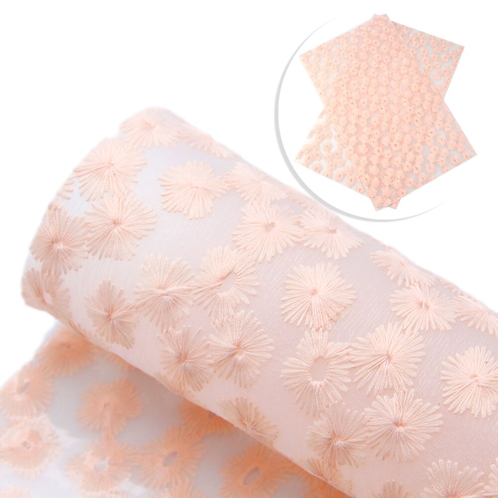 20*34cm Color sólido bordado flor gelatina cuero sintético para proyectos de bolsos hechos a mano DIY, 1Yc8087: 1095260003