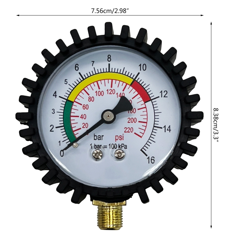 Digitale Manometer Hoge Manometer Connector Bottom & Rubber Protector Resolutie 0.1psi Voor Auto Motor Fiets