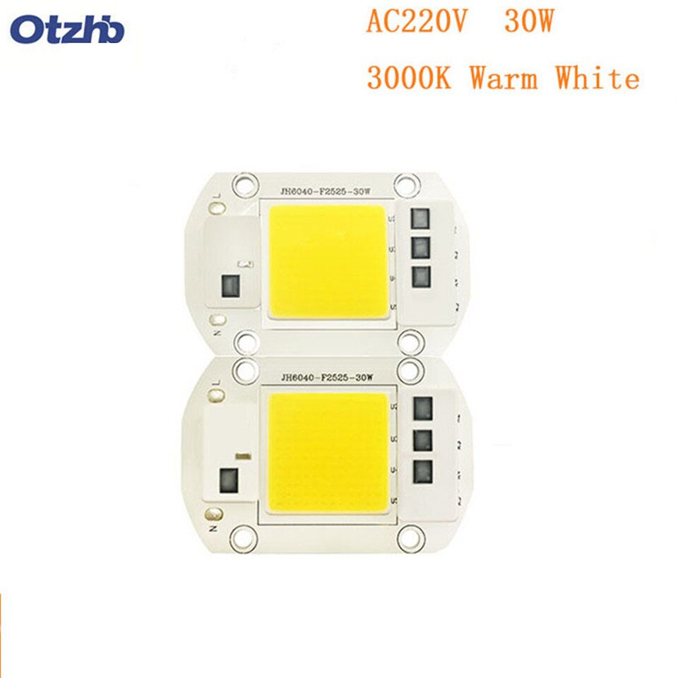 Otzhb – module led cob 20W 30W 50W, 60x40mm, perle de lampe pour la croissance des plantes, blanc , lumière blanche, lumière rouge, option à spectre complet