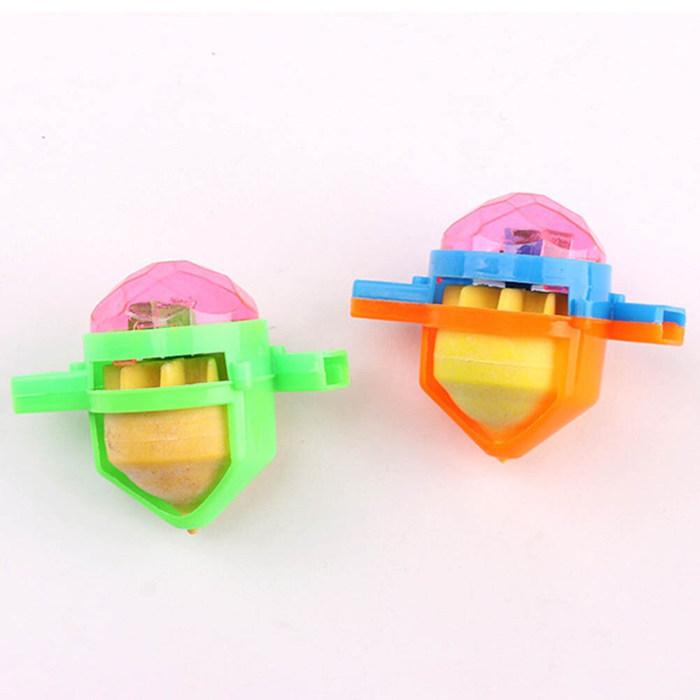 10 Stuks Willekeurige Kleur Fun Kids Tol Fluitje Gyro Speelgoed Blazen Rotatie Stress Desktop Tol Speelgoed Kids #40