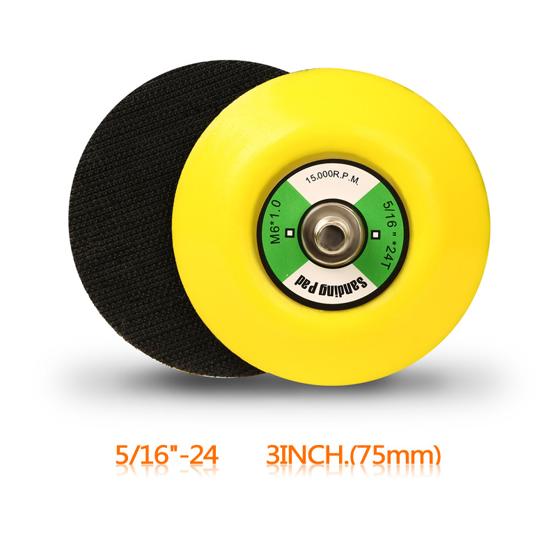 SPTA Backer Backing Plate Pad 2Inch/3inch/4inch/5inch/6inch Hook&amp;Loop For Air Sander Car Polisher Buffing -- Select Size: 3inches 5-16
