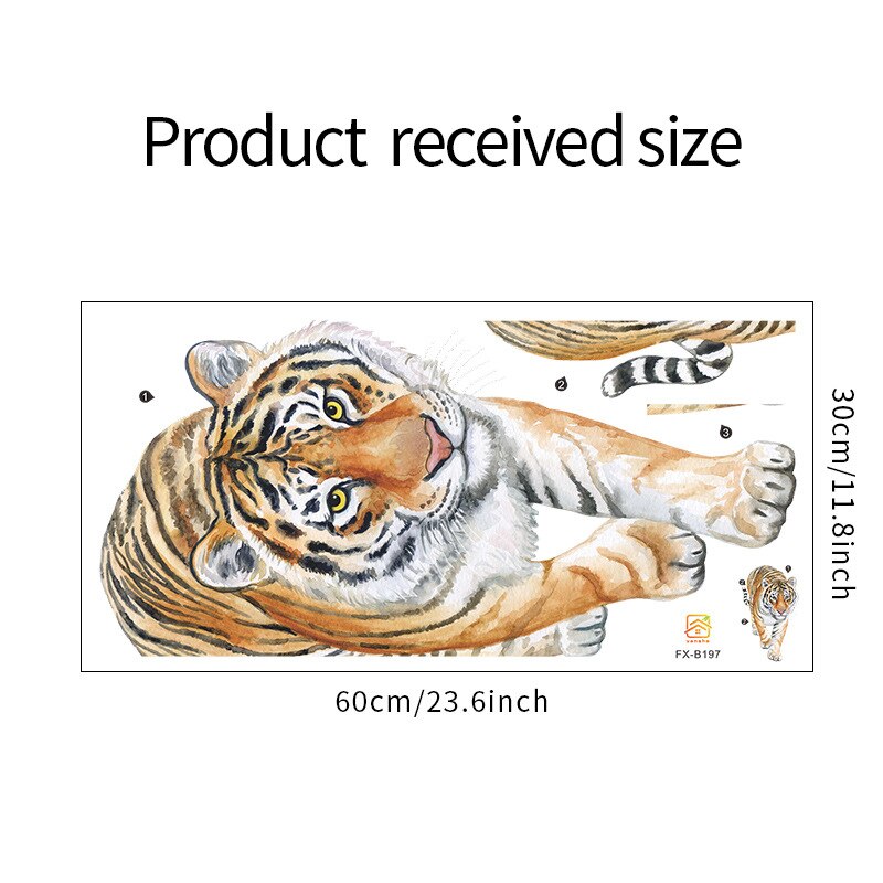 Tiger Animal Wall Murals Wallpaper Sticker Kids Bedroom Decoration Living Room Home Decor Removable Decovative Nursery Decal Art