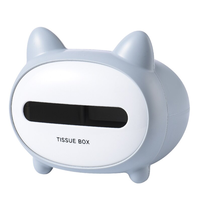 Cartoon Abs Kat Model Tissue Doos Leuke Kitty Dispenser Opslag Houder Servet Case Organizer: white
