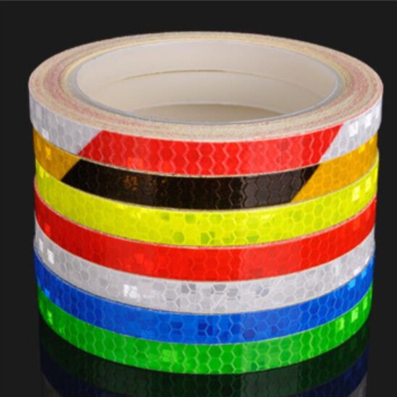 800cm/315inch Fluorescent Bike Bicycle Cycling Motorcycle Reflective Stickers Strip Decal Roadway Safety Wheel Reflective Tape