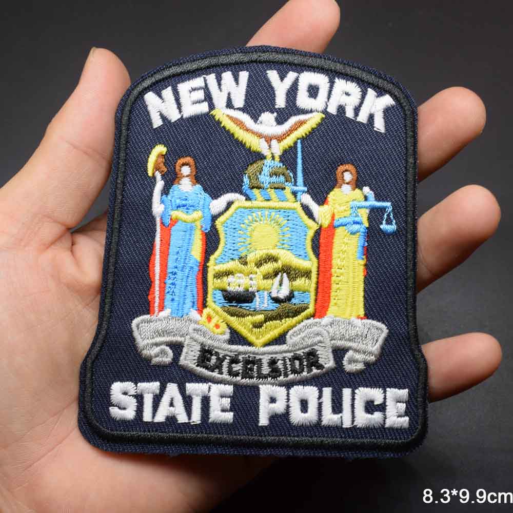 Nypd york politi afdeling stryger på broderede tøjplaster til tøj klistermærker beklædningsgenstand