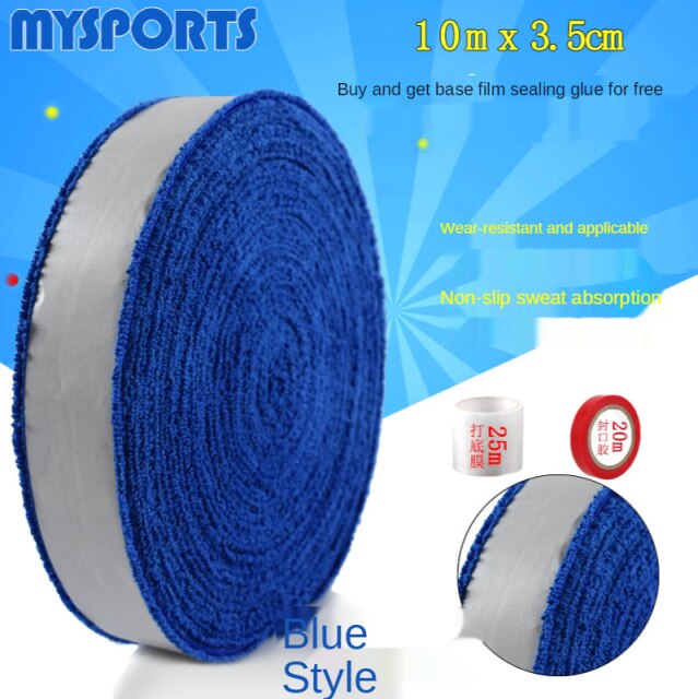 Badminton Handvat Grip Tape Slijtvaste Tennis Rackets Antislip Sweat-Absorberende Band Grote Plaat Handdoek Grip tape: Dark Blue