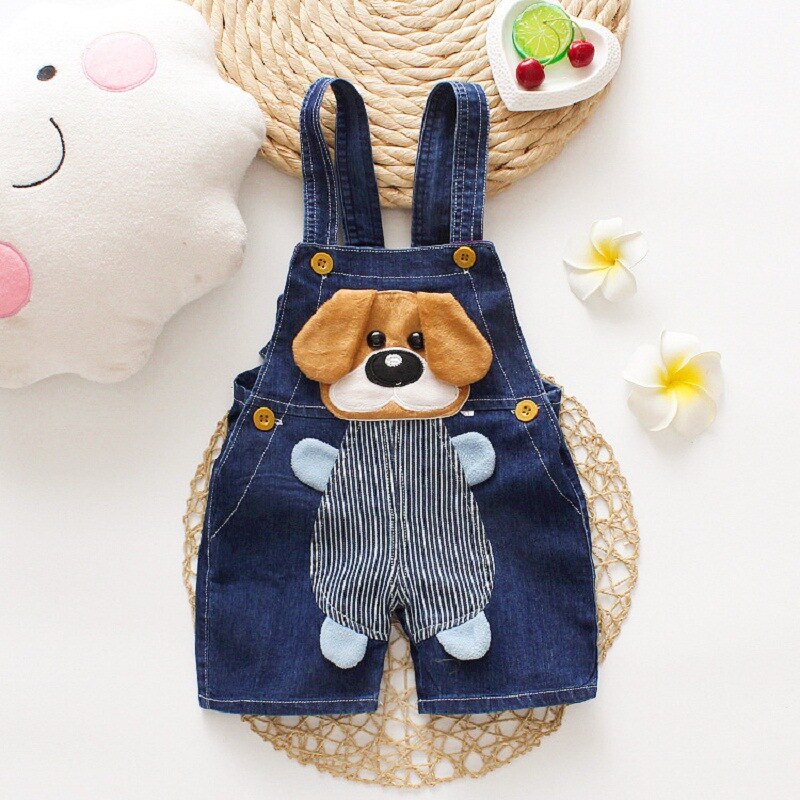 Zomer Katoenen Baby Shorts Broek Peuter Jongens Meisjes Jeans Overalls Shorts Elastische Denim Cartoon Hond Casual Baby Kleding Broek: dog2 / 18-24M