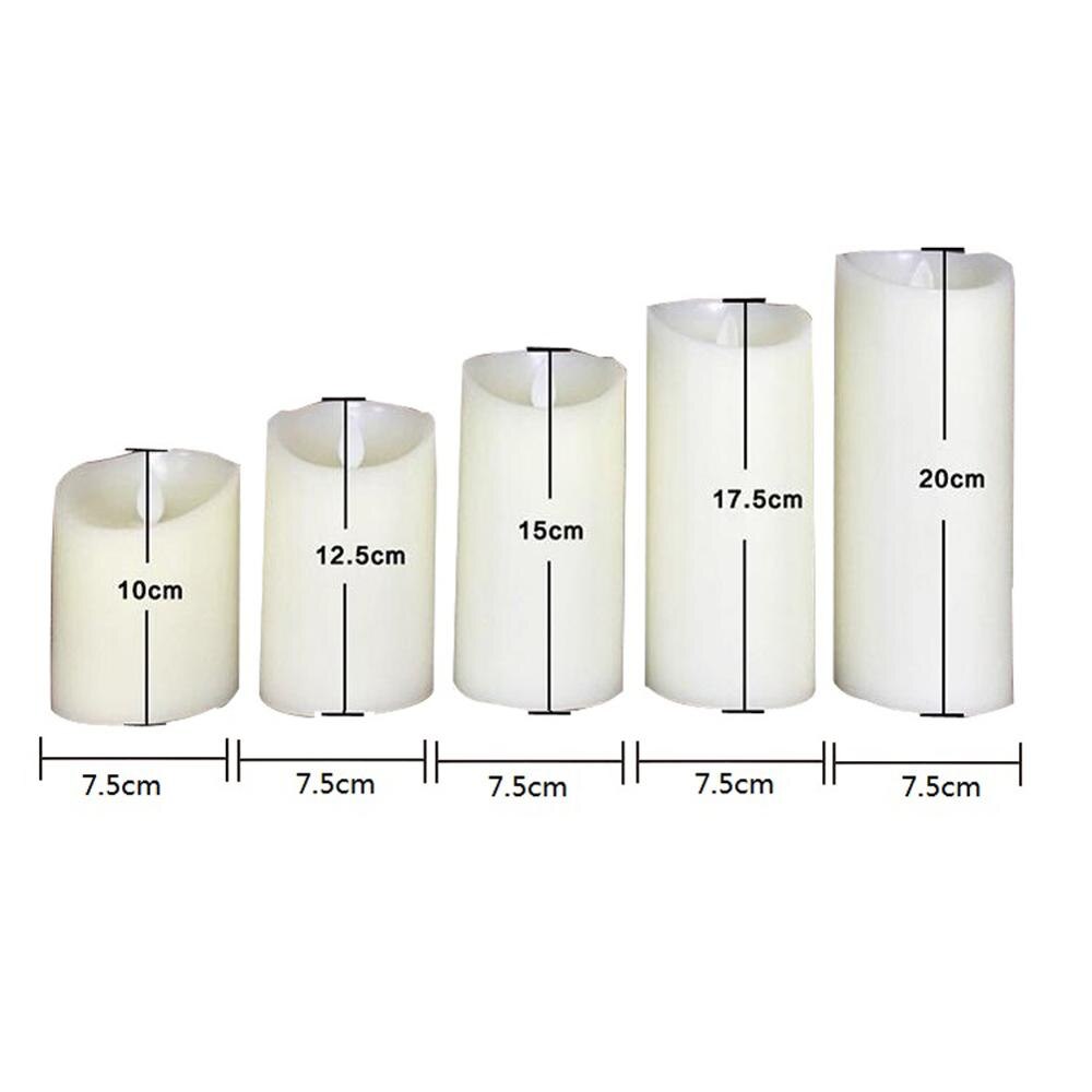 LED Flameless Candles Light Smooth Flickering Paraffin Wax LED Candle with Timer Remote Control for Home Christmas Wedding Decor