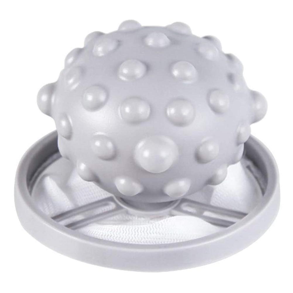 Laundry Ball Washer Filter Floating Reusable Lint Trap Mesh Bag Washing Machine Hair Filter Net #4W: Gray