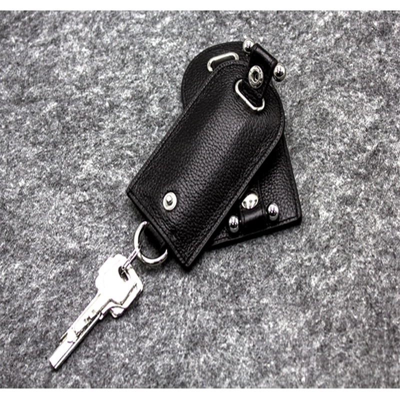 Lederen Sleutelhanger Houder Pocket Keys Organizer Pouch Case Tas Voor Mannen Huishoudster Mode Auto Sleutel Tas Portemonnee Portemonnee