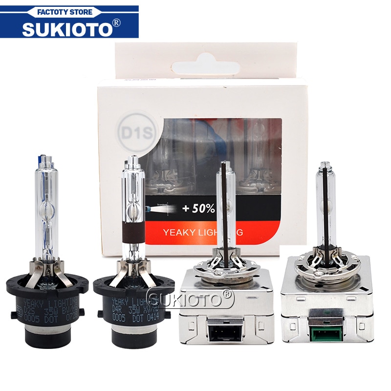 SUKIOTO Premium HID Bulb 35W Yeaky Xenon D2S D2R D4R D4S Car Light Bulb Lamp D1S 4500K 5500K 6500K D3S Xenon Auto Headlamp Bulbs