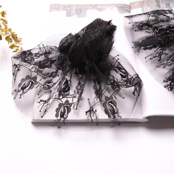 Mangas postizas con puños decorados, suéter salvaje de otoño e invierno, mangas decorativas con volantes abotonados, mangas plisadas de encaje para muñeca