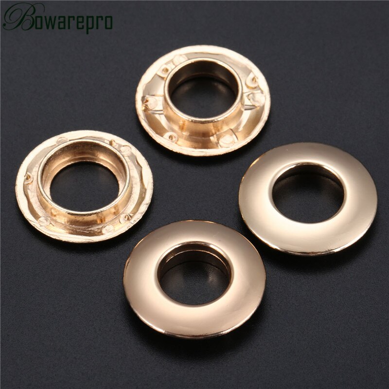 Bowarepro Metall O D Ring Schnallen Öse Schraube Schnallen für Hangbag Gürtel Gurt Hund Kette Schließe Zubehör Leder Handwerk 2 einstellen: Gold