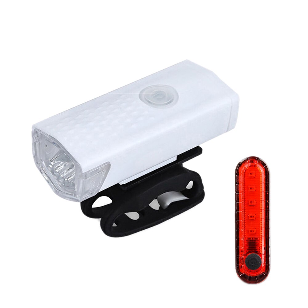 Bike Bicycle Light Headlight Battery USB LED Rechargeable Waterproof Handlebar Frame Lamp Flashlight High Luminosity White Other: White Headlight-056