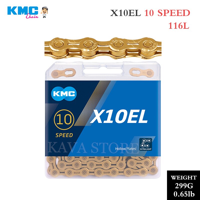 Original Boxed KMC Kette 8/9/10/11/12 Geschwindigkeit Kette X8 X9 X10 X11 X12 Z 8,3 X9L X11EL X11SL Gold/Silber MTB Rennrad Kette