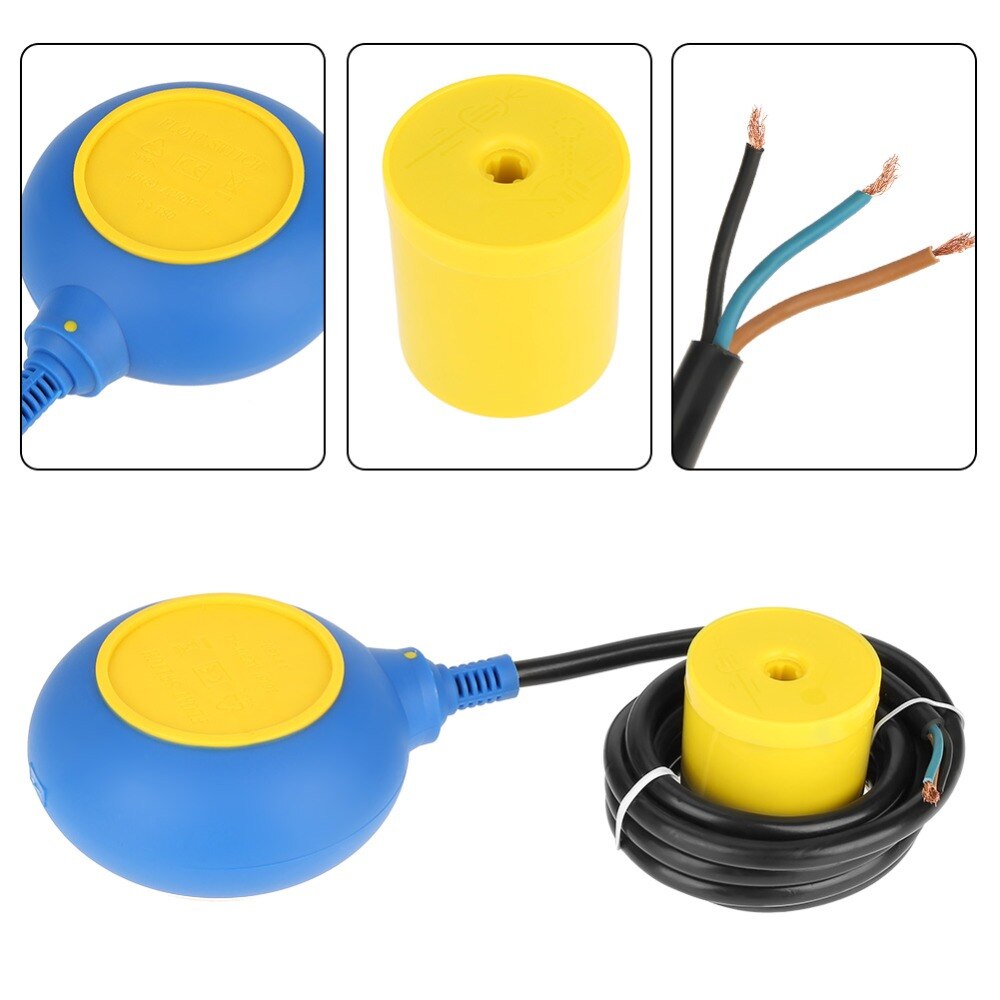 220V 16A Float Switch Water Controller Level Controller Water Level Contactor Sensor With 2m Cable Tool Sensor