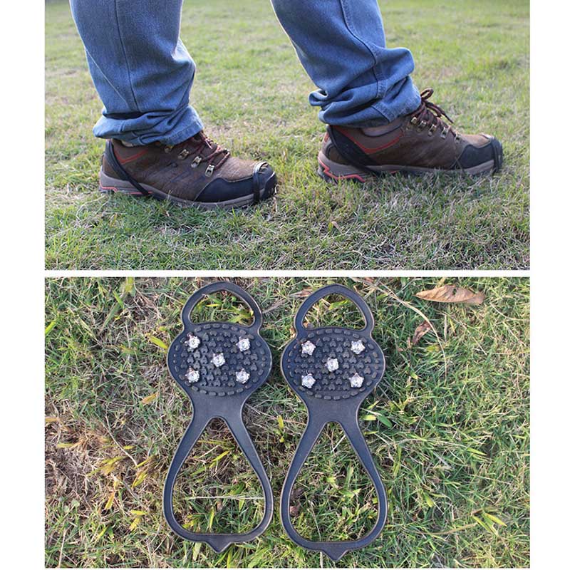 1 Paar Silicone Klimmen Antislip Schoen Grip Ijs Sneeuw Grips Cleat Over Shoe Spikes Studs Stijgijzers SAL99
