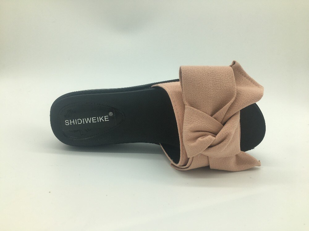 SHIDIWEIKE pajarita grande mujer playa Flip Flops sandalias de verano antideslizante zapatillas Sandalias de plataforma tamaño 34-39 B768