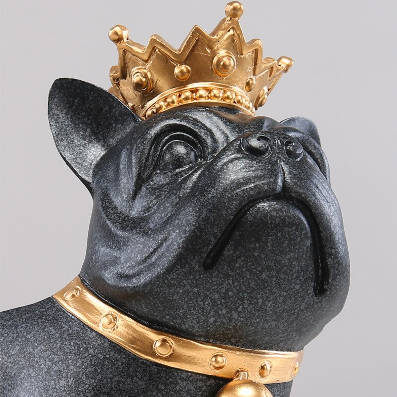 Cool krona bulldog nyckelförvaringsdekorationer hem vardagsrum tv skåp skoskåp bulldog modern dekoration