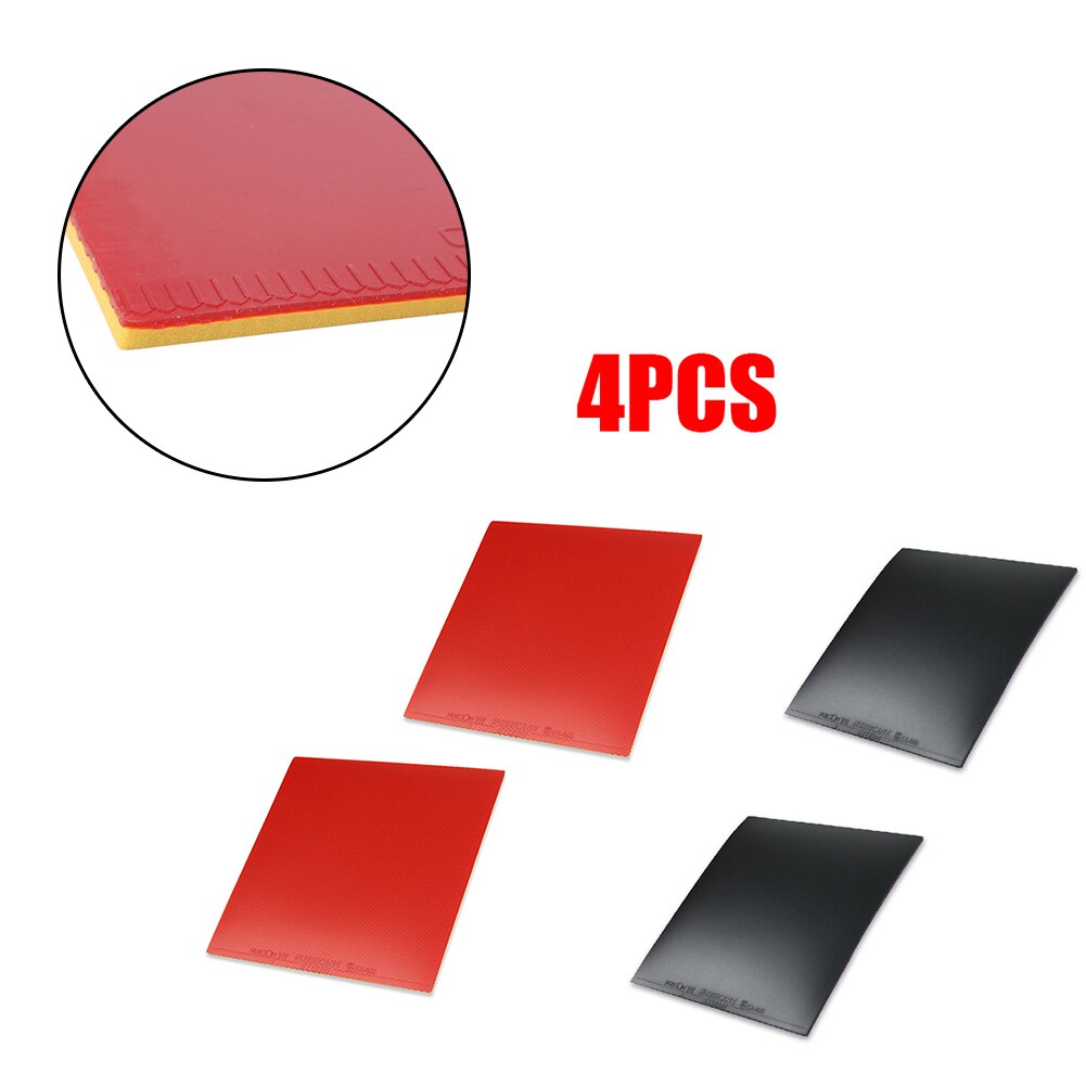 4pcs Ruber Rubbers Corbor Pips-In Table Tennis Rubber With Sponge Ping Pong Ruber Ping Pong Cover Training Accessories